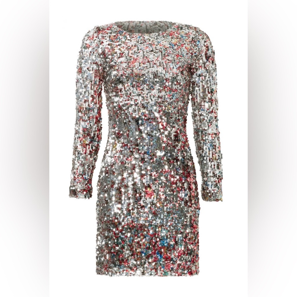 Sequin Long Sleeve Dress